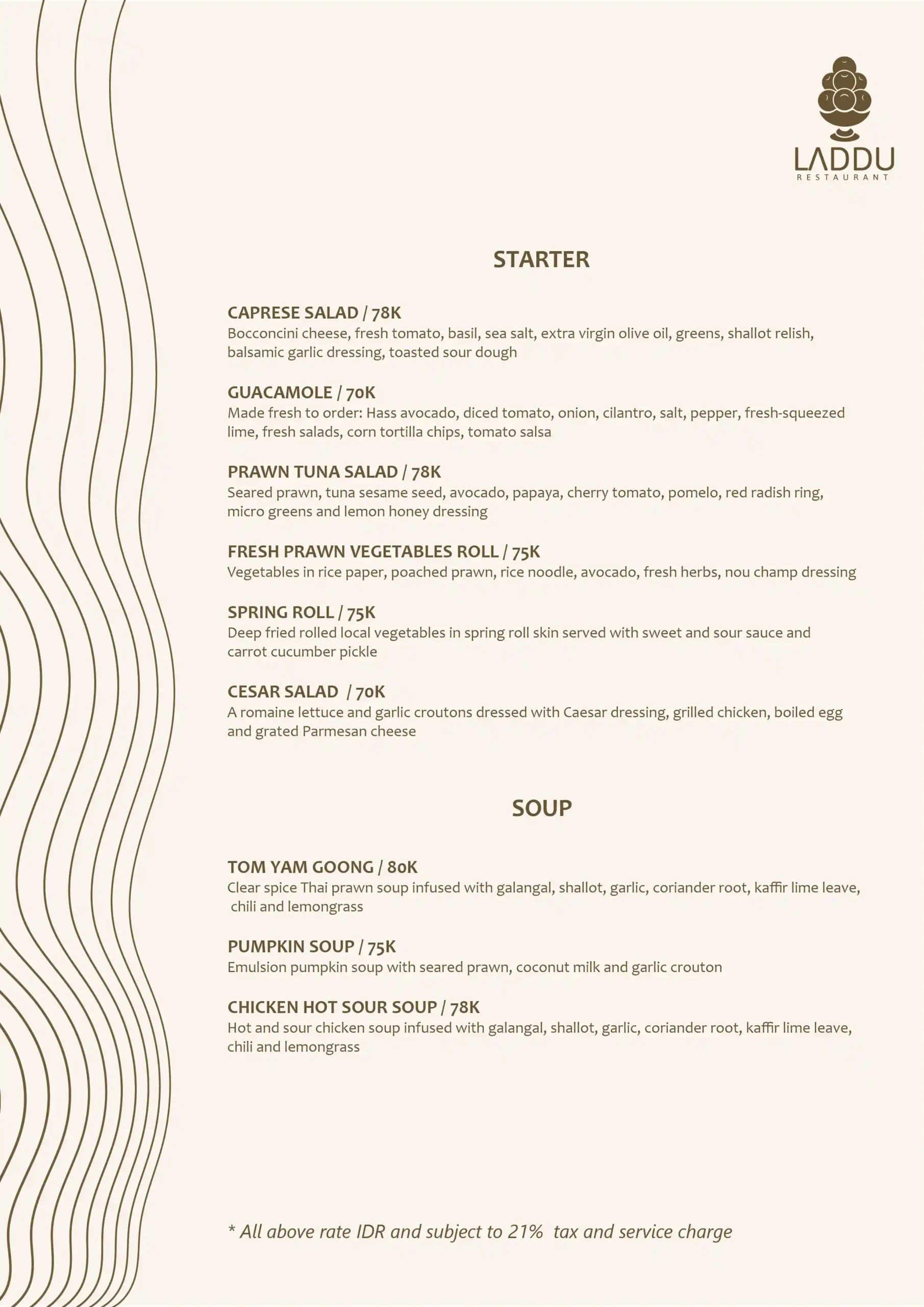 Menu Restaurant
