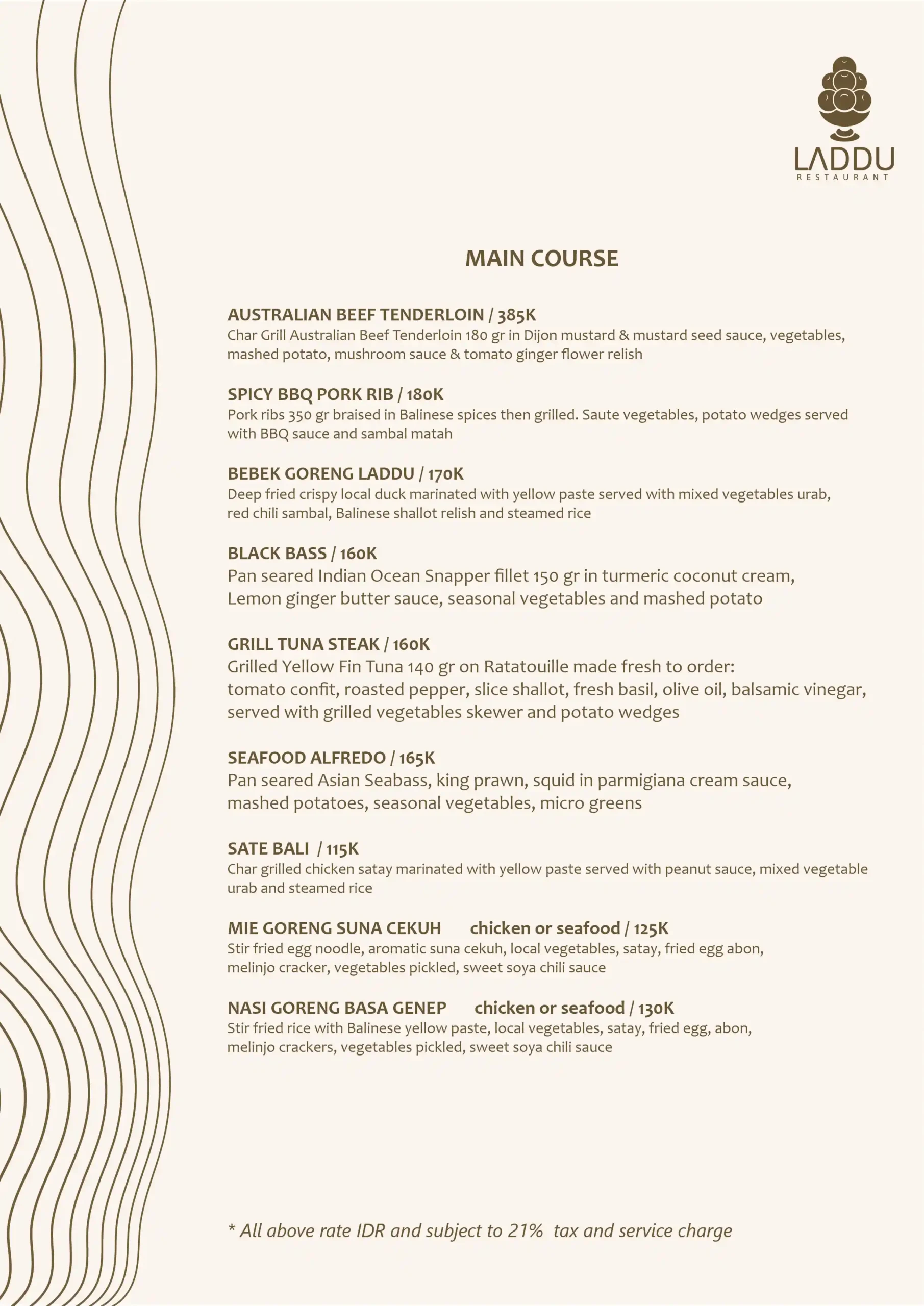 Menu Restaurant