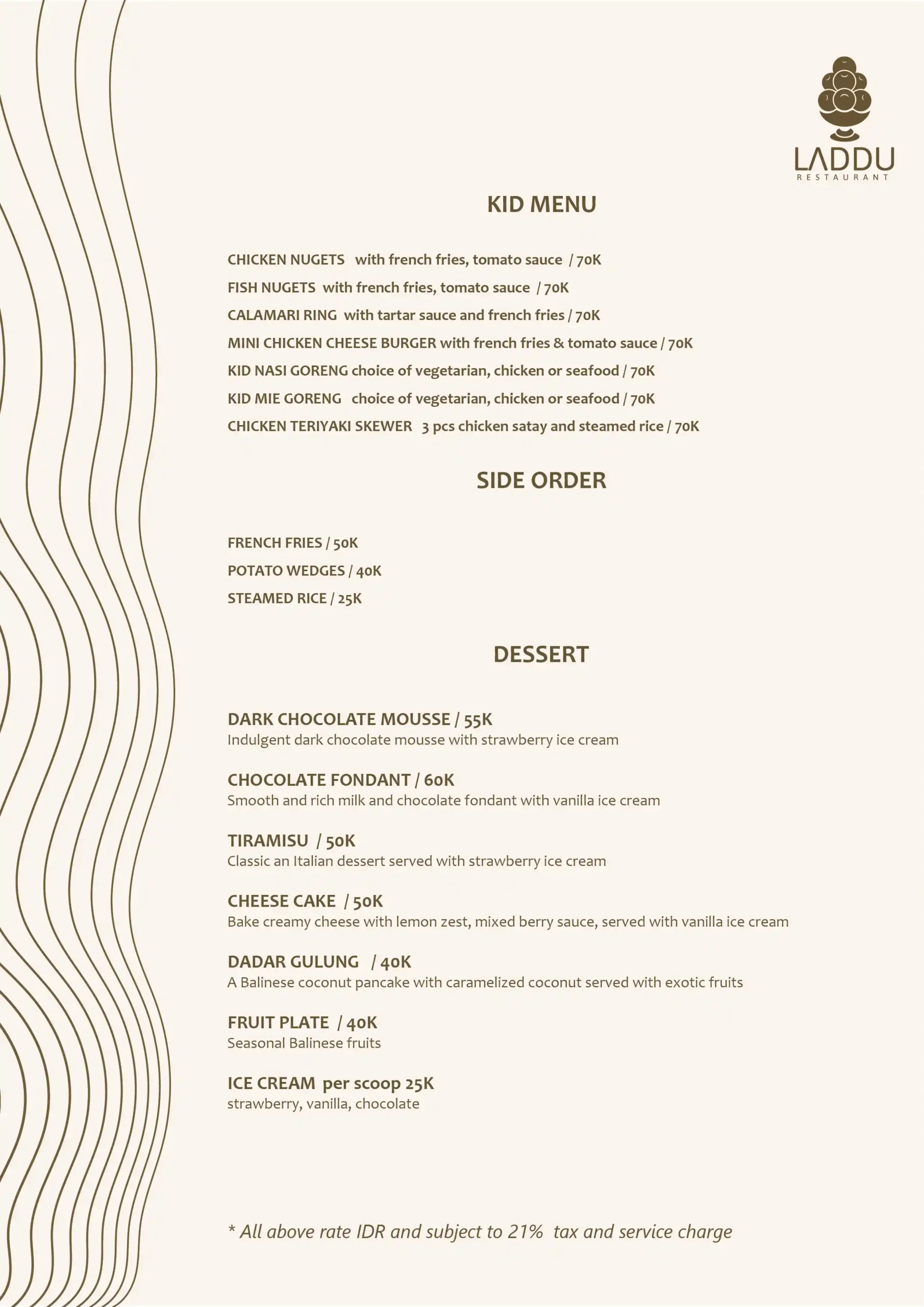Menu Restaurant